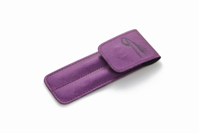 Zestaw pęset do rzęs do objętości z etui w kolorze fioletu 1